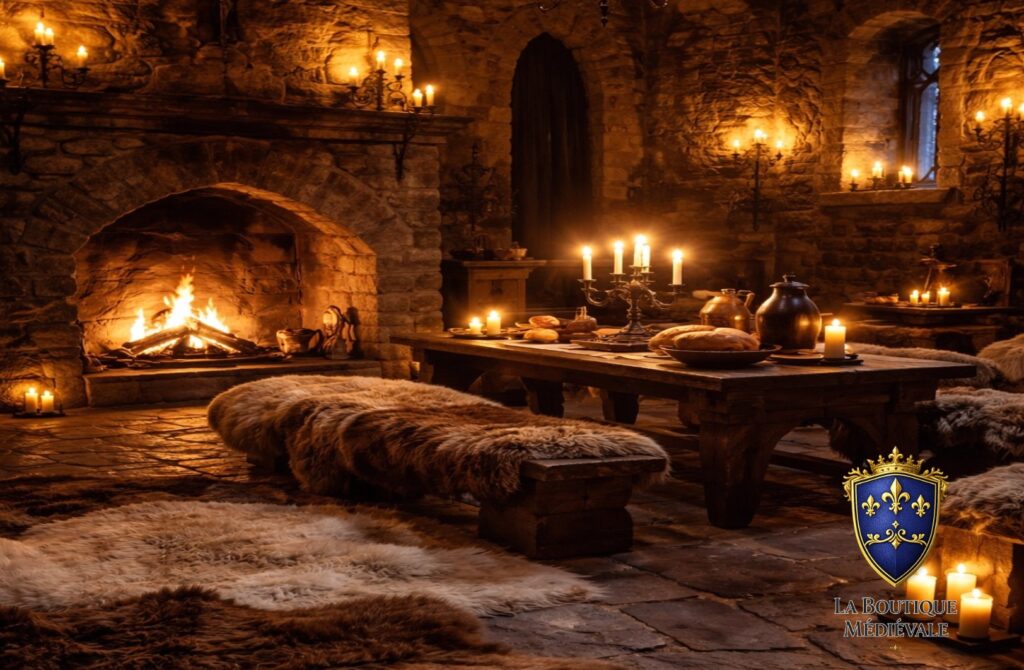 Peaux de bêtes médiévales et vikings